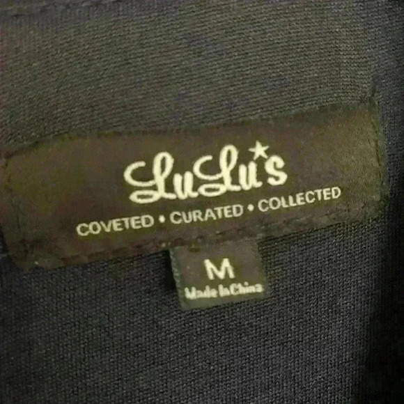 Lulus Plunge Neckline Long Sleeve Romper Womens Size M, Navy - Picture 5 of 13